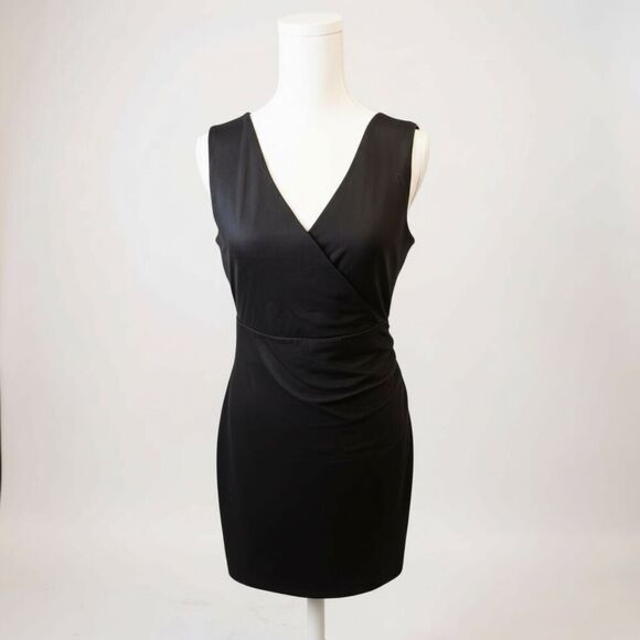 Boston Proper Dresses & Skirts - Elegant Boston Proper Cross-Front Dress in Jet Black, Size Small